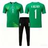 Brasil Alisson Becker #1 Keeper Bortedraktsett Barn VM 2026 Kortermet (+ korte bukser)